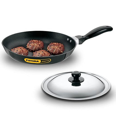 Futura 10-Inch Non-Stick Fry Pan with Lid – 1.5L Stainless Steel Cooking Pan (NF26S)